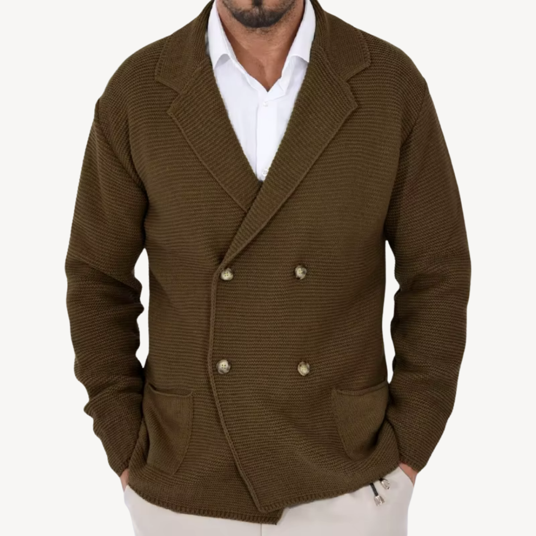 VogeLuxe | Blazer cardigan élégant en maille pour homme 3