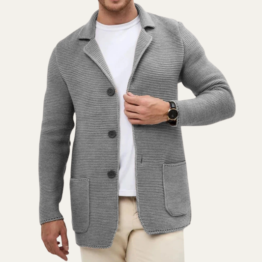 VogeLuxe | Blazer cardigan en maille pour homme 0