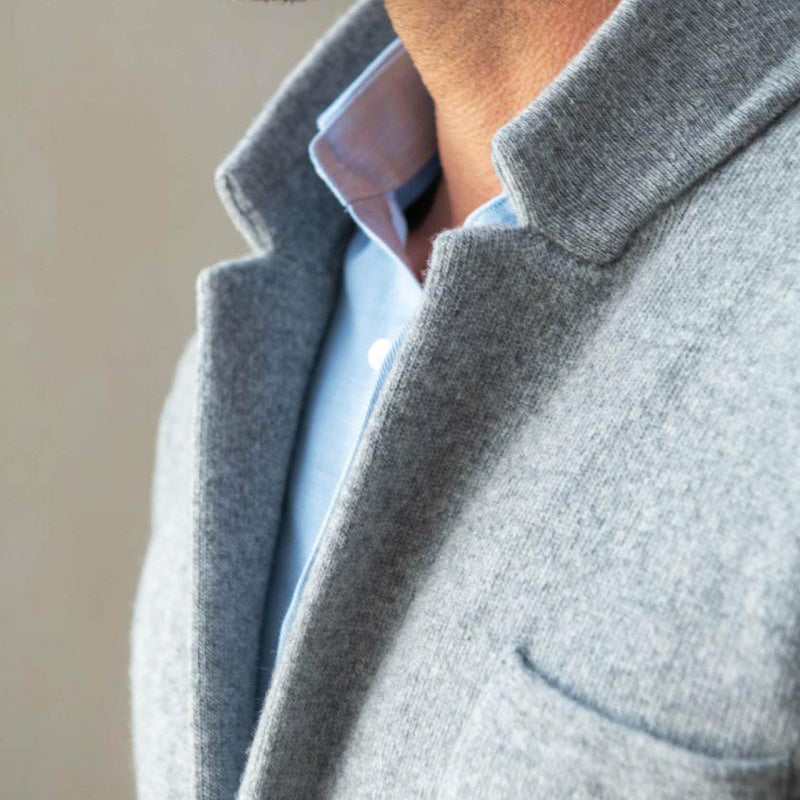 VogeLuxe | Blazer cardigan en maille pour homme 4