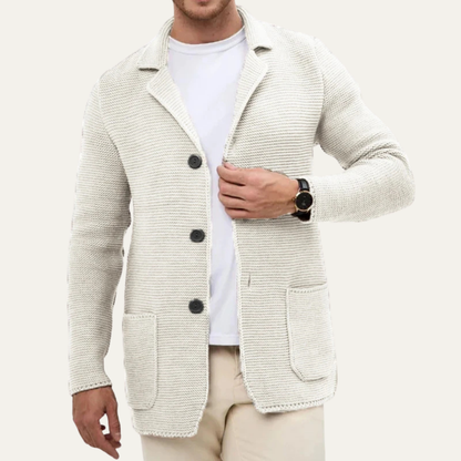 Blazer homme en maille épaisse et texture originale