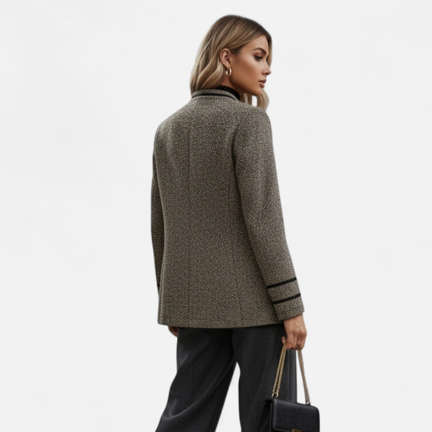 VogeLuxe | Blazer texturé à double boutonnage pour femme 3