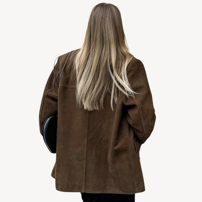 VogeLuxe | Blazer vintage décontracté en velours pour femme 1