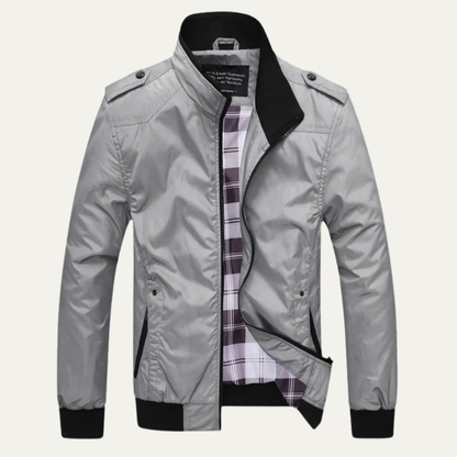 Blouson Aviateur Homme Col Montant Cuir Doublé