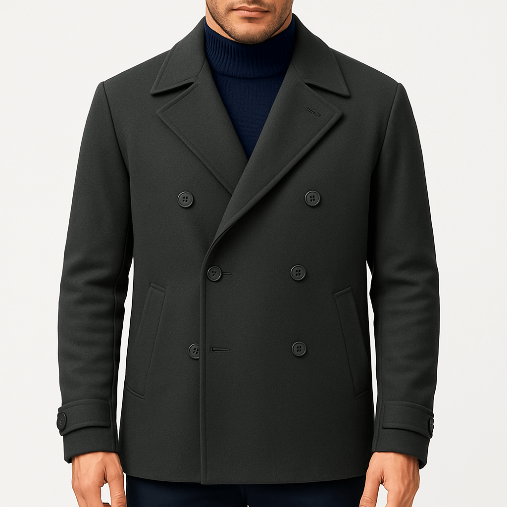 VogeLuxe | Caban classique en laine pour homme 1