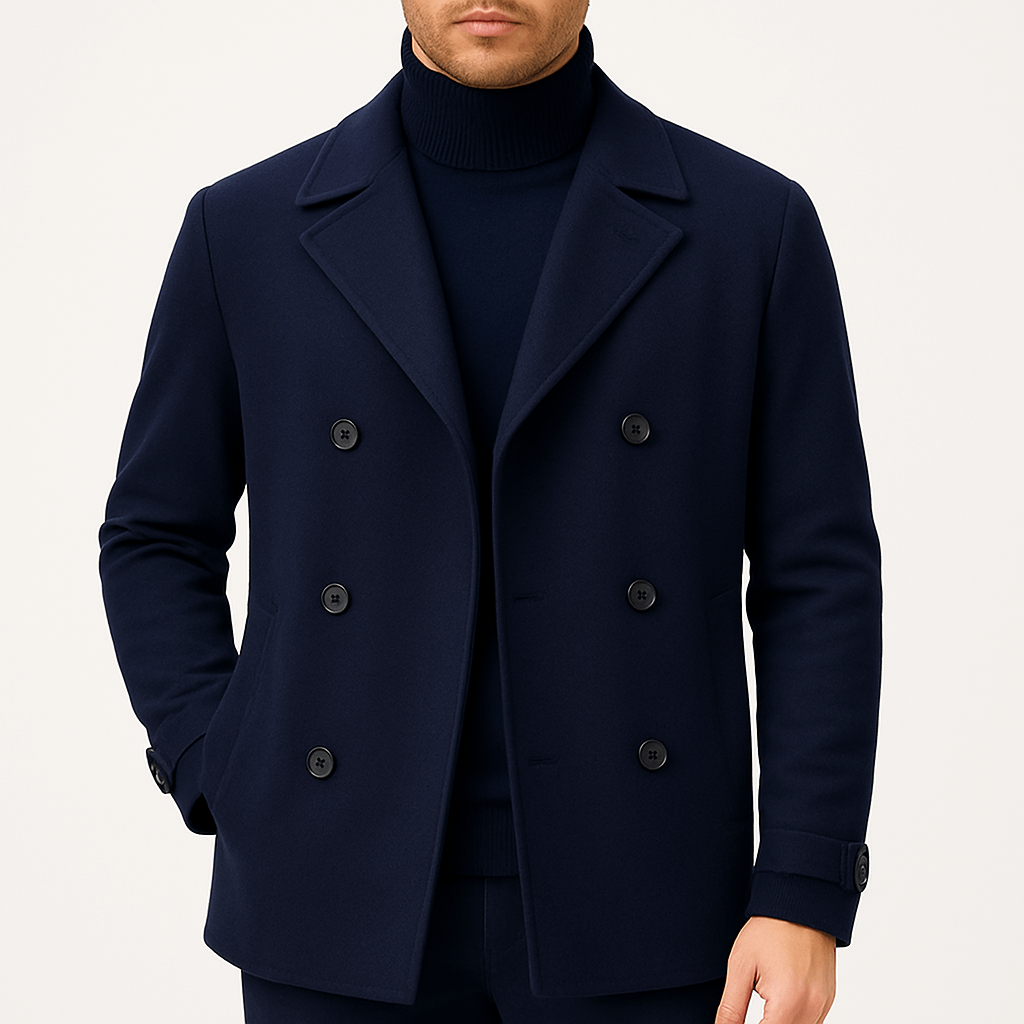 VogeLuxe | Caban classique en laine pour homme 2