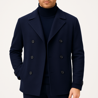 VogeLuxe | Caban classique en laine pour homme 2