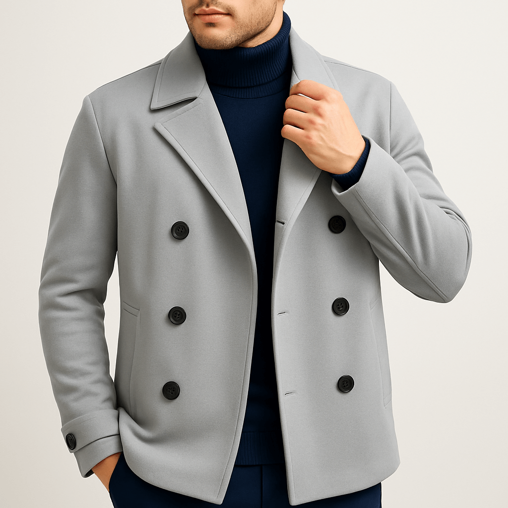 Caban Homme Laine Épure et Chaud