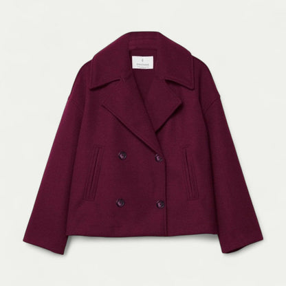 Caban femme court zippé moderne