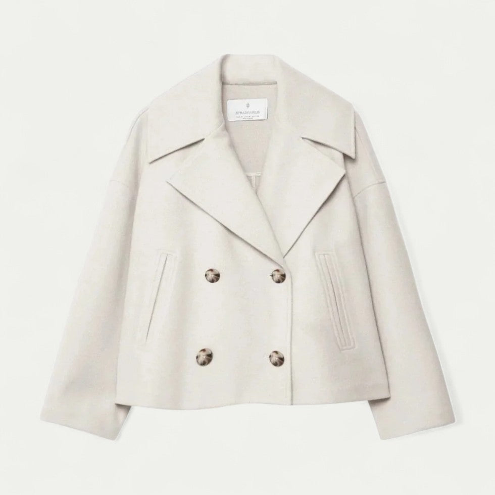 Caban femme court zippé moderne