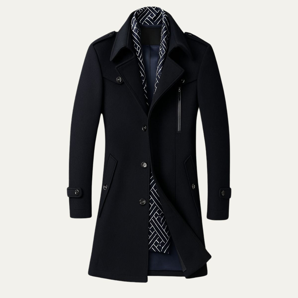 VogeLuxe | Caban court pour homme d'inspiration militaire 1