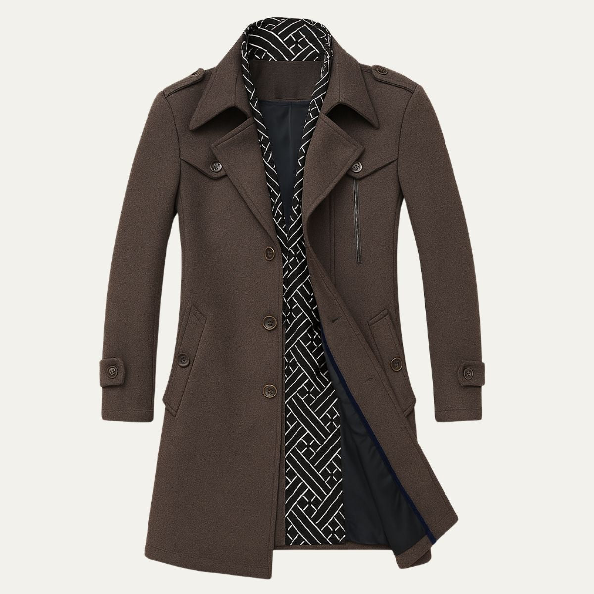 VogeLuxe | Caban court pour homme d'inspiration militaire 5