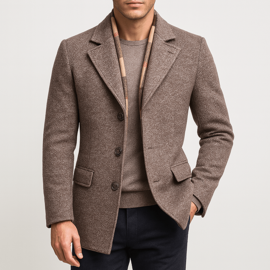 VogeLuxe | Caban en laine texturée pour homme 0