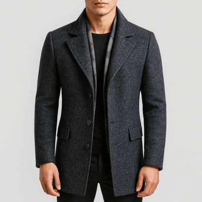 VogeLuxe | Caban en laine texturée pour homme 1