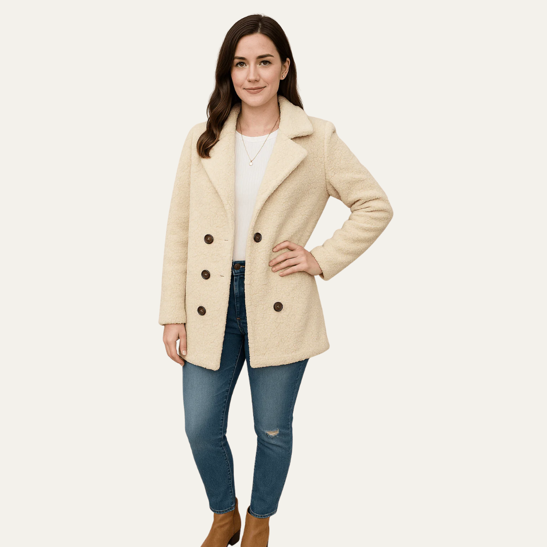 Caban femme épais et doux à fermeture croisée - PanierRoyale