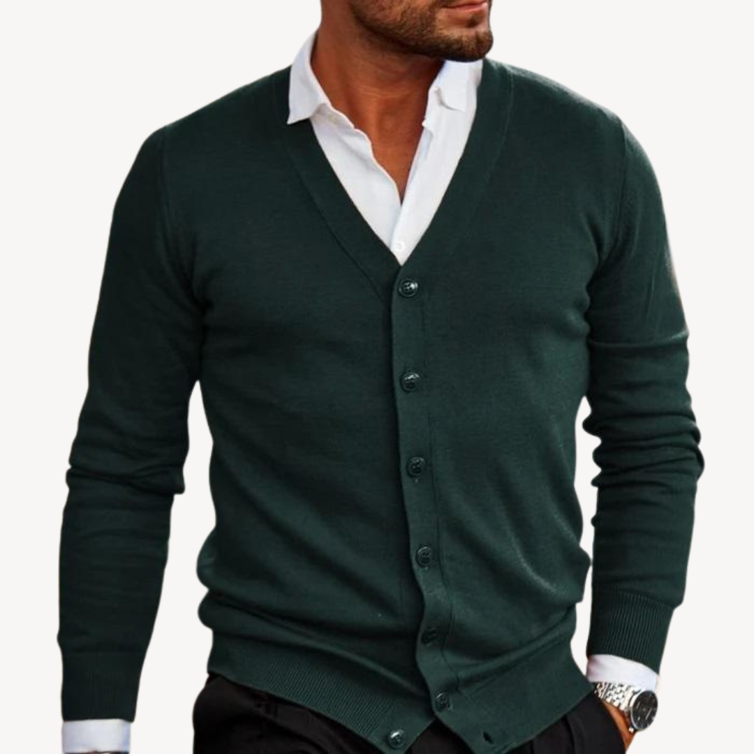 VogeLuxe | Cardigan classique à boutons pour homme 5
