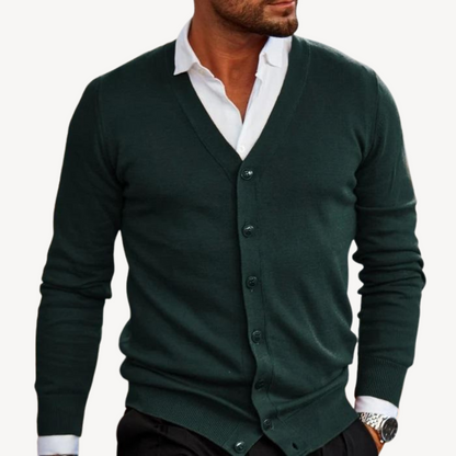 VogeLuxe | Cardigan classique à boutons pour homme 5