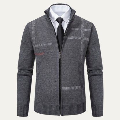 Cardigan Homme Élégant à Motifs Géométriques - PanierRoyale