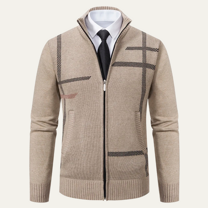 VogeLuxe | Cardigan géométrique moderne pour homme 3