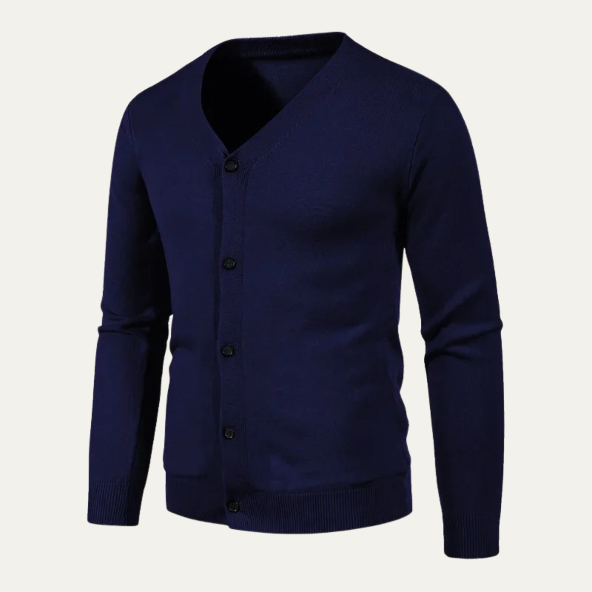 Cardigan Homme Élégant Col V avec Boutons