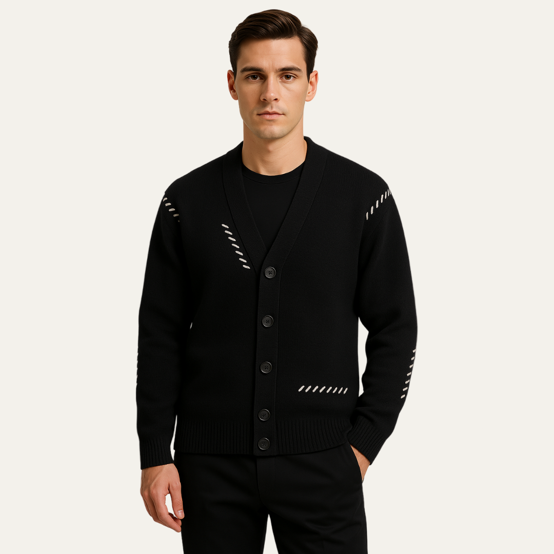 Cardigan Homme Col V Élégant et Slim