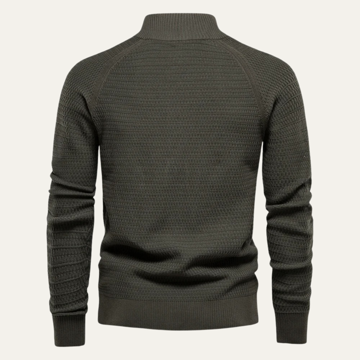 VogeLuxe | Cardigan texturé à col montant pour homme 3