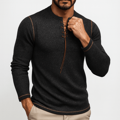 VogeLuxe | Chemise homme à manches longues boutonnées et dentelle 1