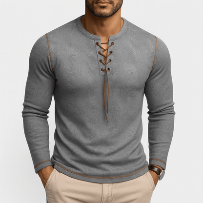 Chemise Homme Manches Longues en Coton avec Dentelle