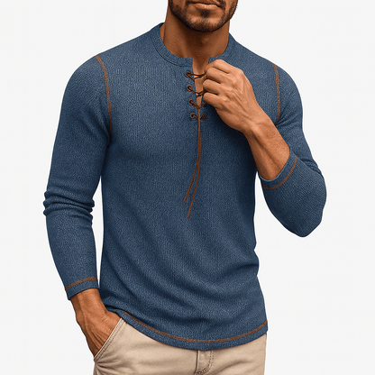 Chemise Homme Manches Longues en Coton avec Dentelle
