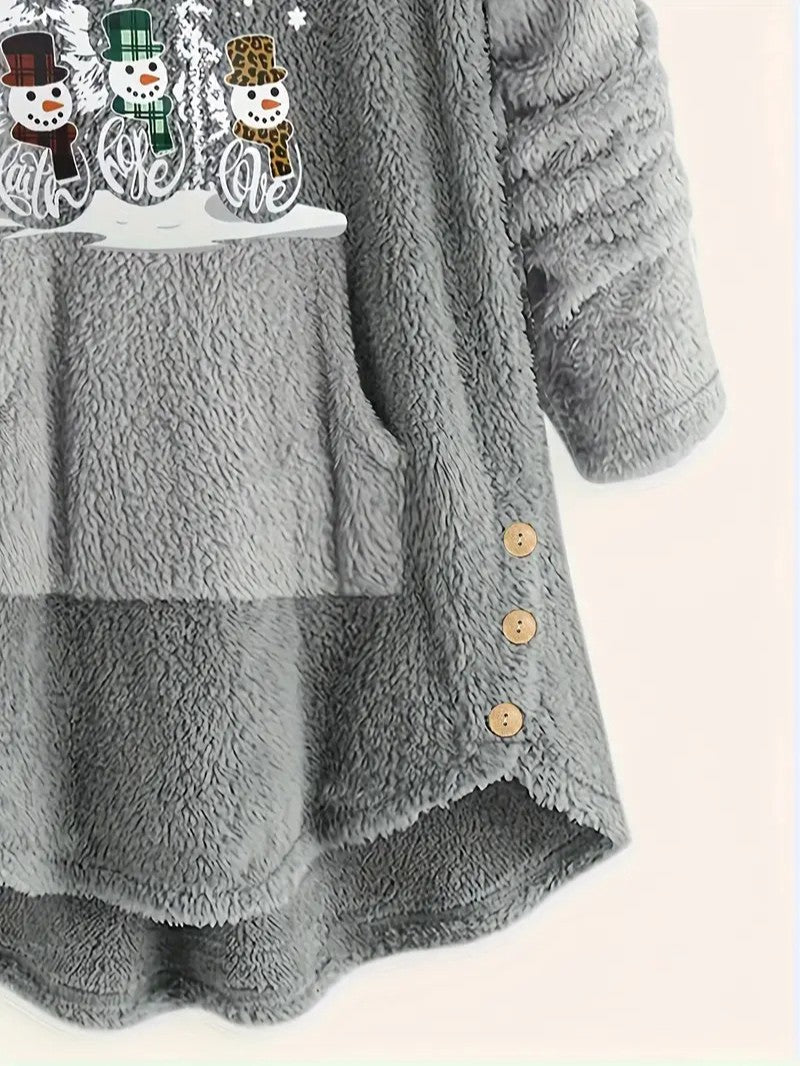 VogeLuxe | Couverture à capuche Sherpa douillette pour femme, idéale pour Noël 7