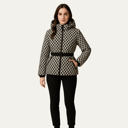 Parka femme à capuche avec ceinture ajustable