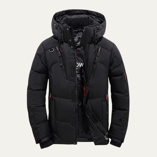 Blouson Homme Hiver avec Capuche et Poches Zippées - PanierRoyale
