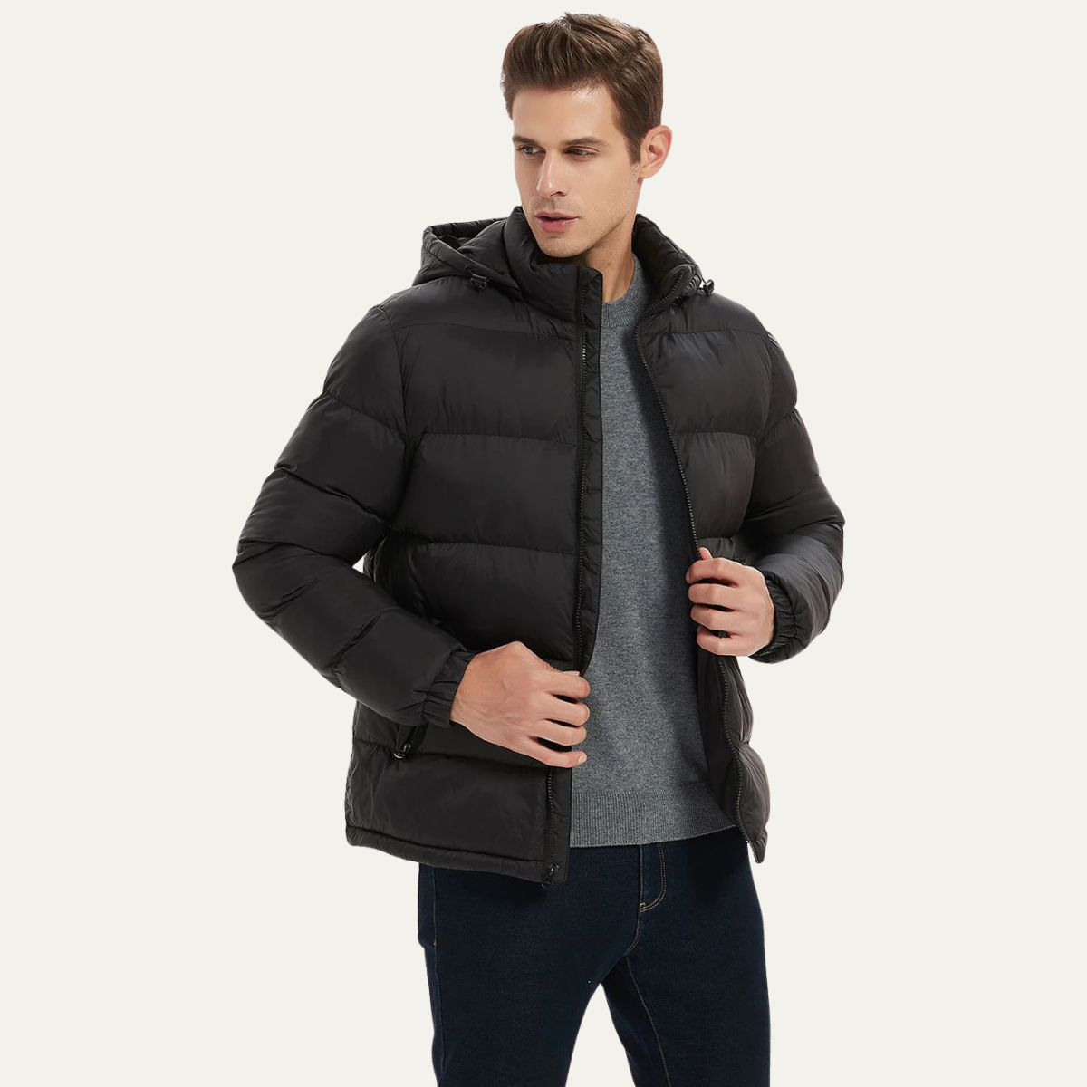 VogeLuxe | Doudoune classique pour homme, longueur taille 3
