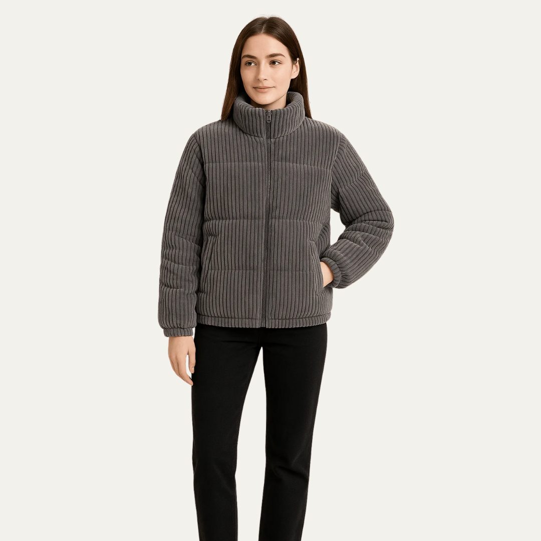 Blouson femme velours côtelé chaud et tendance