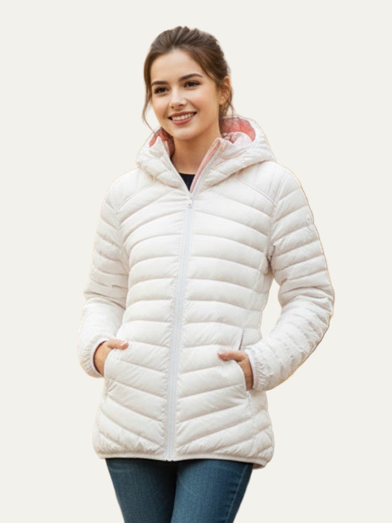 Veste légère à capuche femme hiver - PanierRoyale
