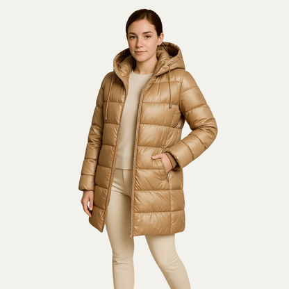 Parka femme hivernale matelassée à capuche