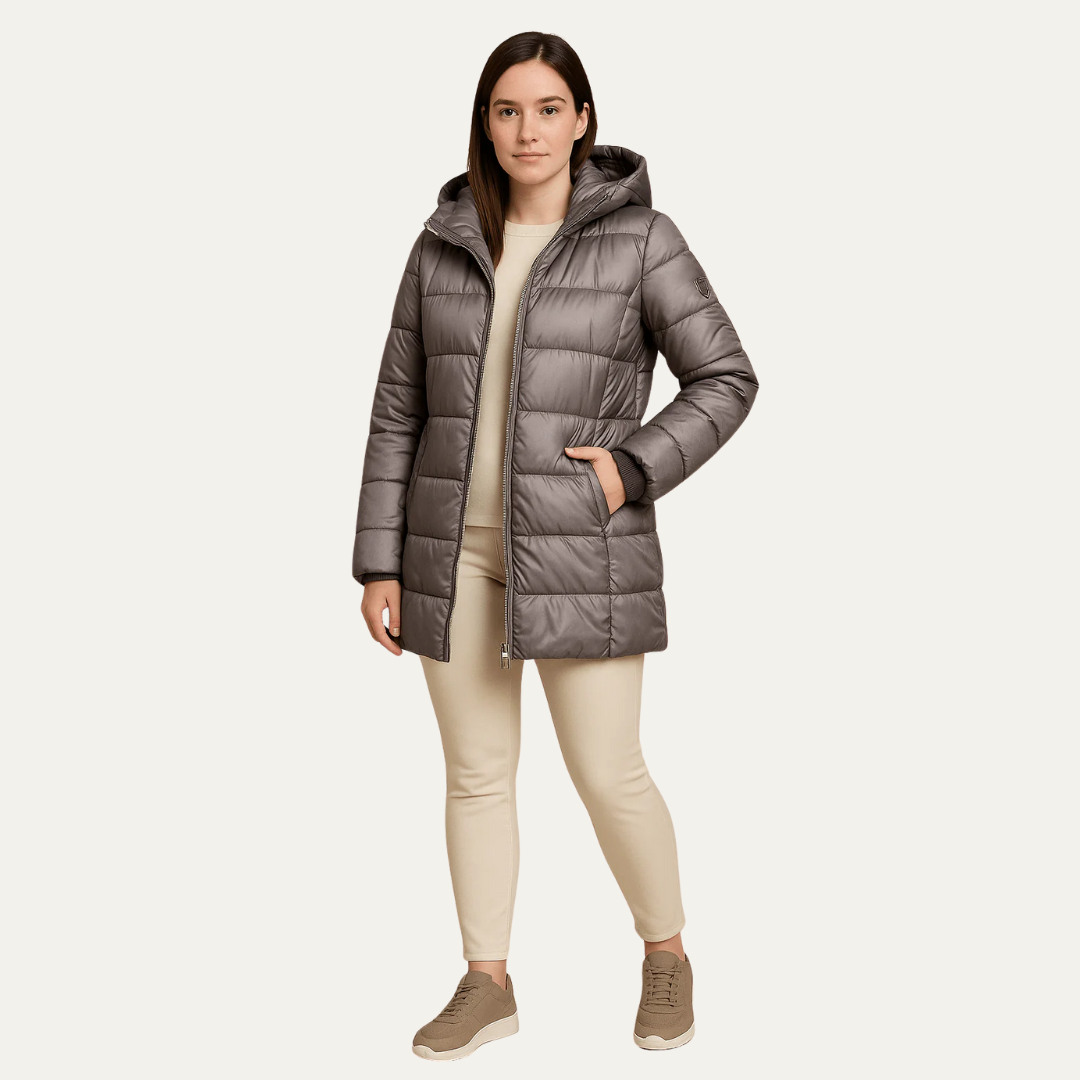 Parka femme hivernale matelassée à capuche