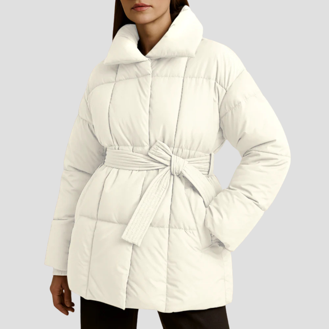 Doudoune femme matelassée taille haute