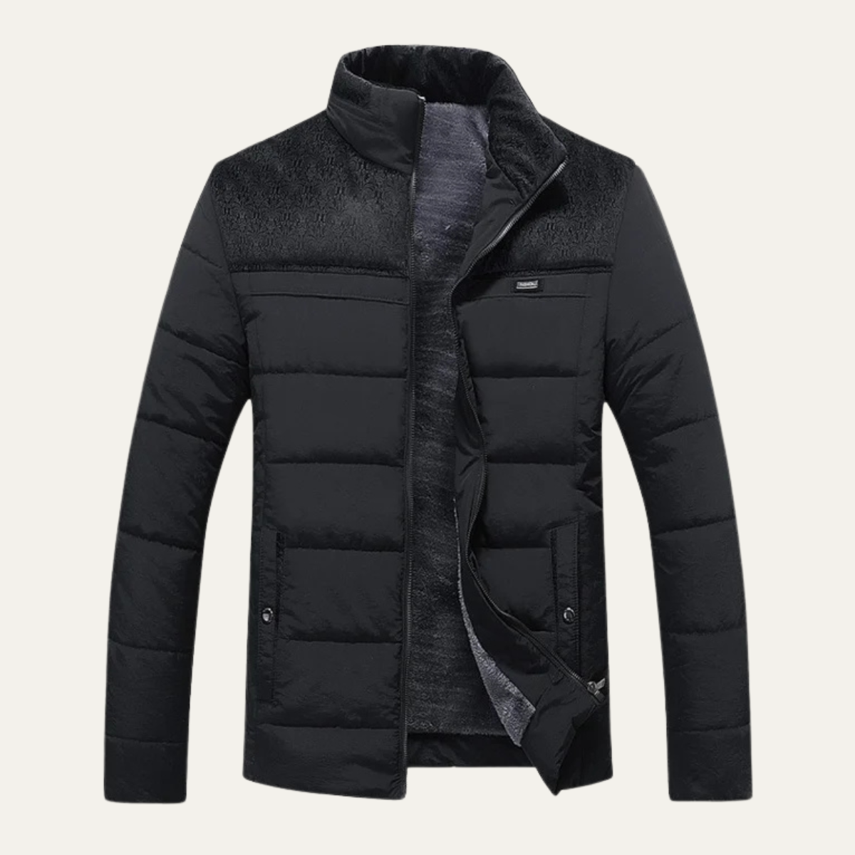 VogeLuxe | Doudoune matelassée doublée en sherpa pour homme 0