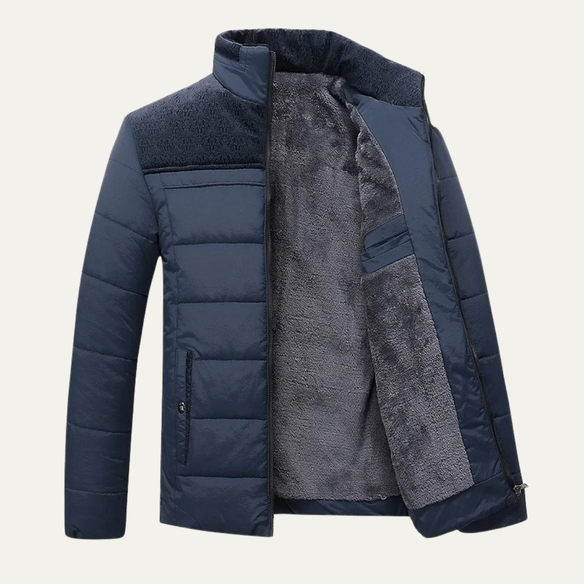 VogeLuxe | Doudoune matelassée doublée en sherpa pour homme 3