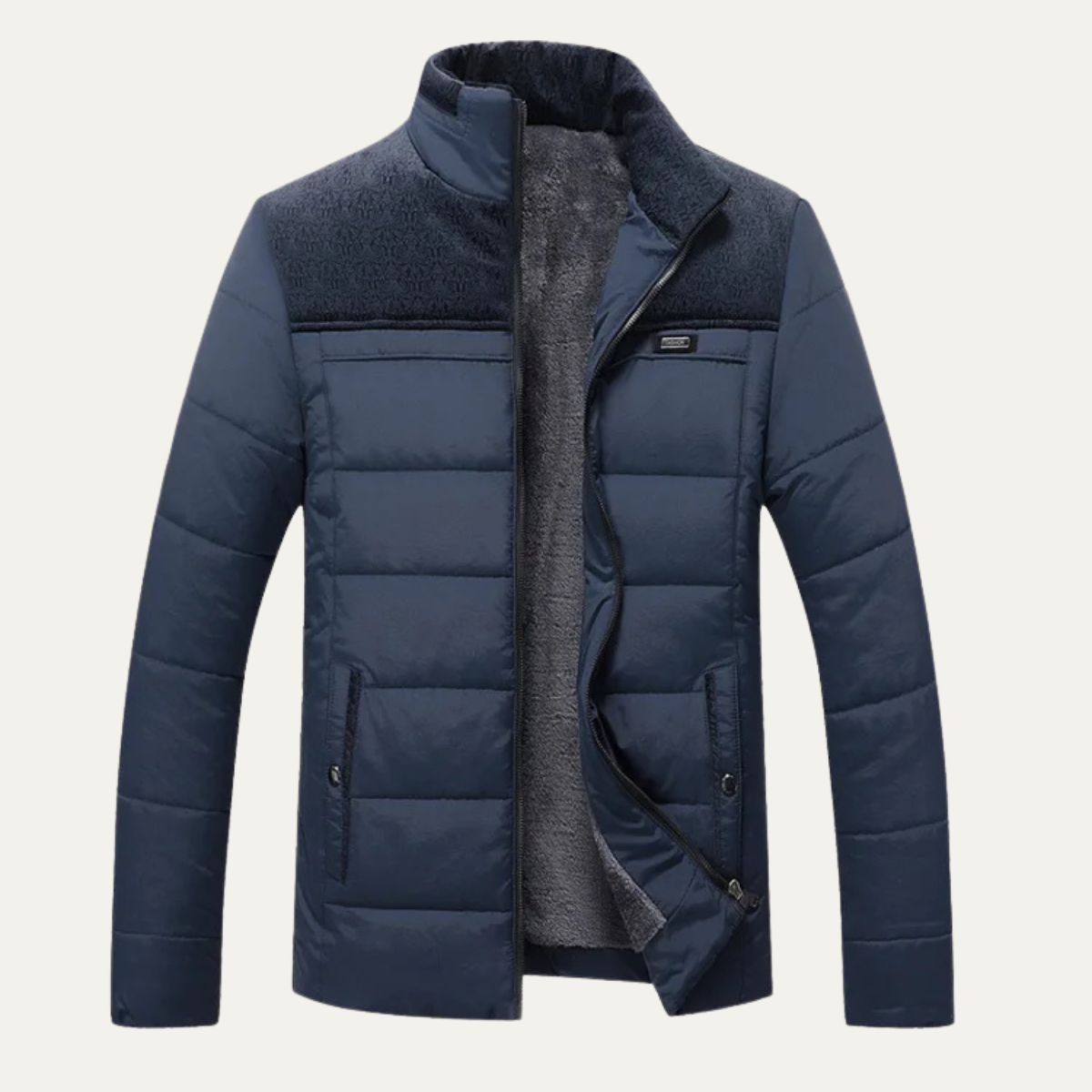VogeLuxe | Doudoune matelassée doublée en sherpa pour homme 4