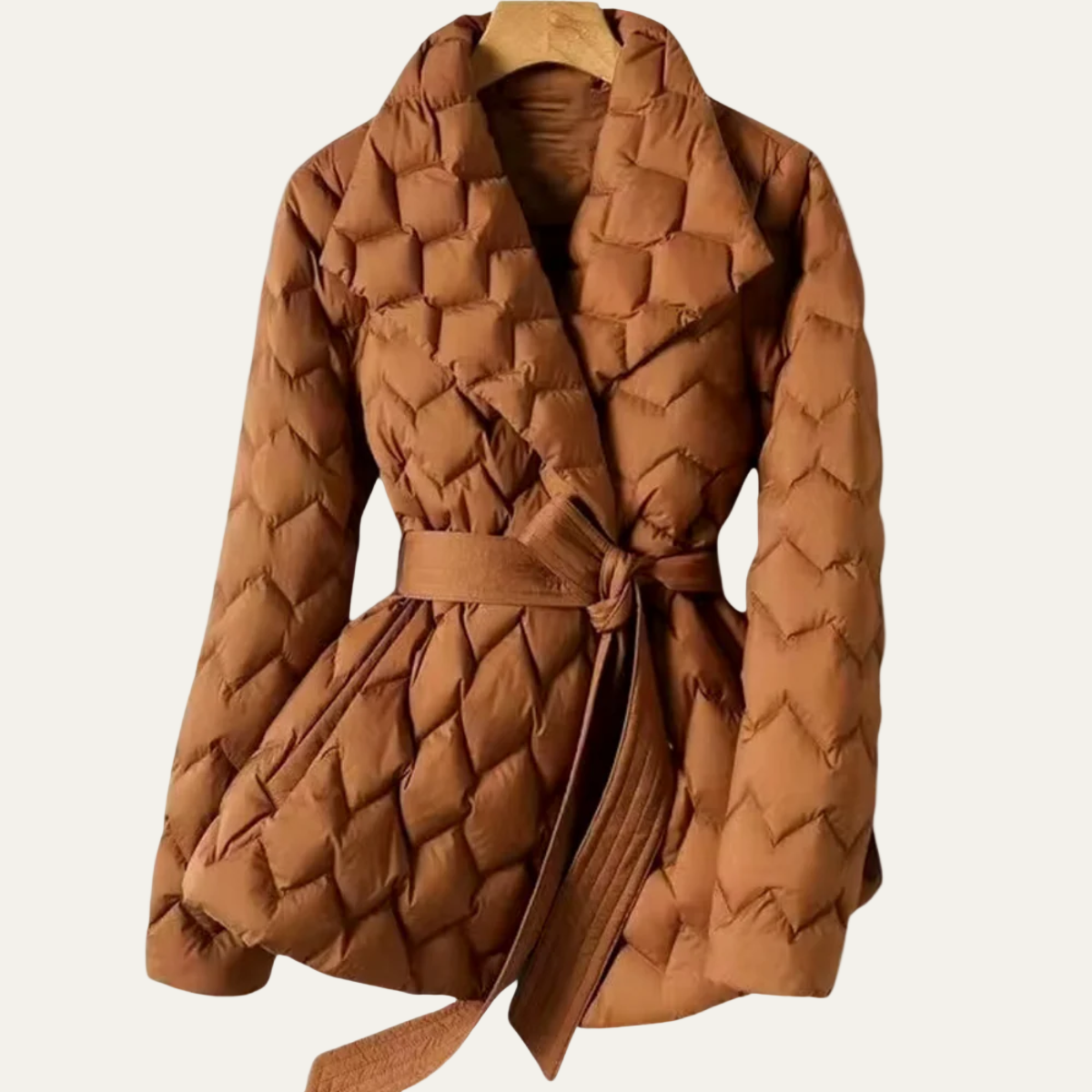 VogeLuxe | Doudoune matelassée pour femme avec ceinture à la taille 1