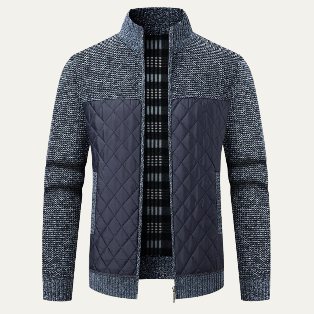 VogeLuxe | Doudoune matelassée zippée pour homme 1