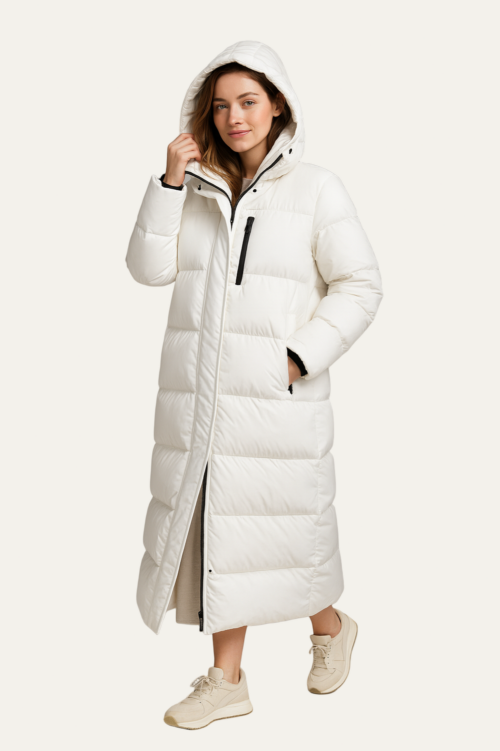 Doudoune maxi oversize à capuche - vue 2