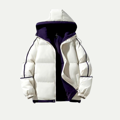 Parka Réversible à Capuche Homme Hiver