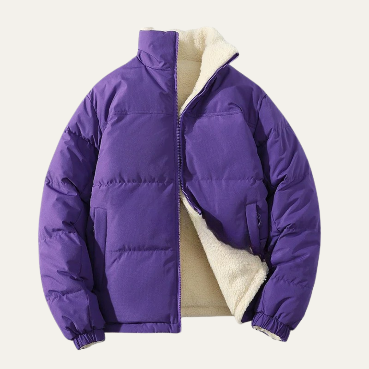 VogeLuxe | Doudoune réversible en sherpa pour homme 3