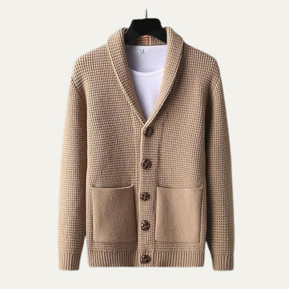 Gilet Homme Col Châle Doux et Élégant