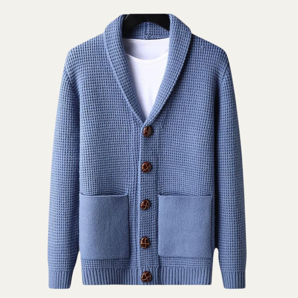 VogeLuxe | Gilet à col châle texturé pour homme 3