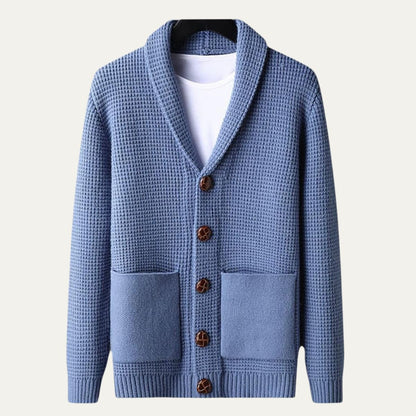 Gilet Homme Col Châle Doux et Élégant