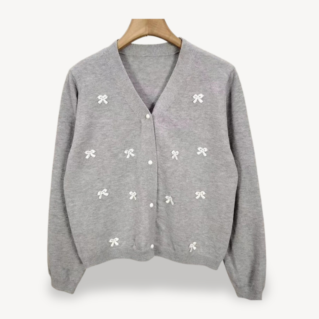 VogeLuxe | Gilet à col en V avec nœud papillon pour femme 1