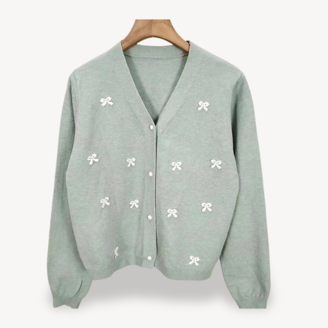 VogeLuxe | Gilet à col en V avec nœud papillon pour femme 3